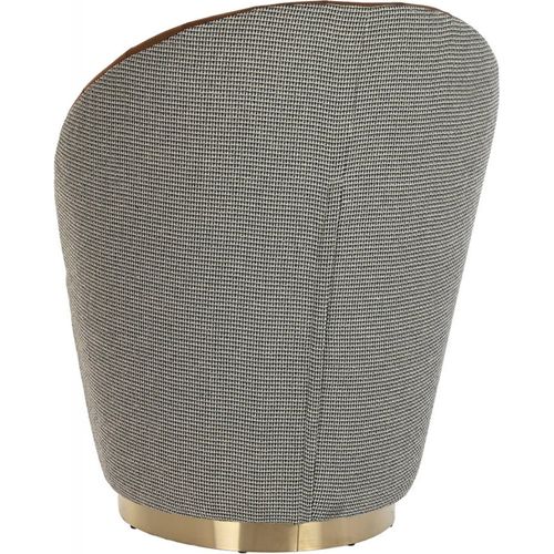 Fauteuil Élégance Polyester Marron Pour Salon Moderne