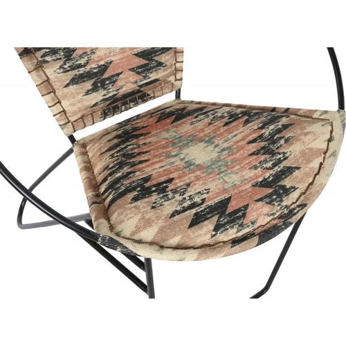 Fauteuil Design Kilim Coloré Et Métal Pour Intérieur Unique