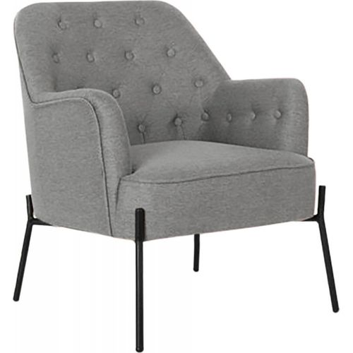 Fauteuil Élégant Gris Finitions Chic Pour Salon