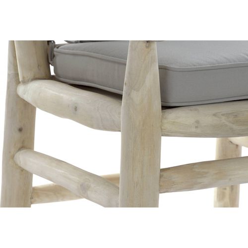 Fauteuil Élégant Teck Gris Clair Pour Intérieur Chic.