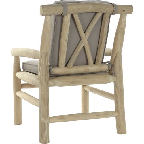 Fauteuil Élégant Teck Gris Clair Pour Intérieur Chic.