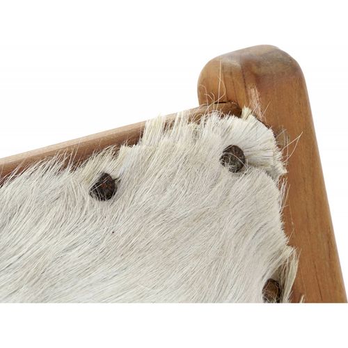 Fauteuil Tendance En Teck Et Cuir Pour Salon Chic