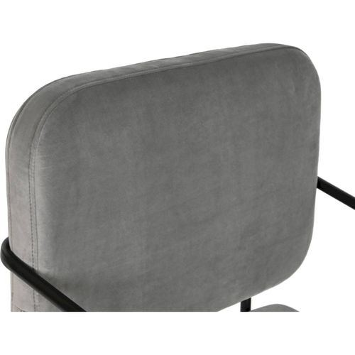 Fauteuil Gris Élégant Et Confortable En Polyester