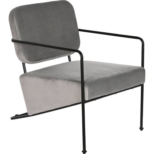 Fauteuil Gris Élégant Et Confortable En Polyester