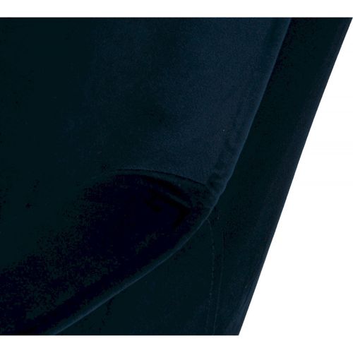 Fauteuil Élégant Velours Bleu Et Pied Métal Chic