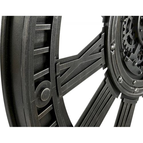 Horloge Murale Patère Style Industriel Argenté Élégant