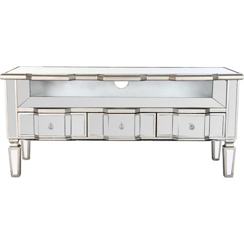 Meuble TV Argenté Élégant Et Design Pour Salon