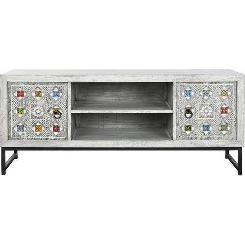 Meuble TV Élegant Motifs Céramique Colorés