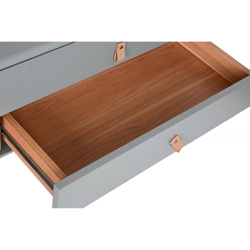 Meuble TV Élégant Bleu En Finition Bois Pour Salon Moderne