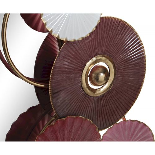 Miroir à Cercles Métalliques Rose Et Blanc Chic