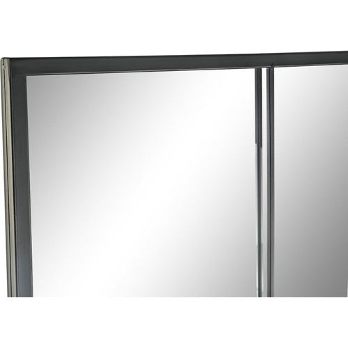 Miroir Design Épuré Fer Et Verre Noir Élégant