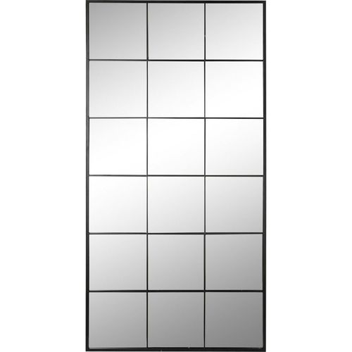 Miroir Design Épuré Fer Et Verre Noir Élégant
