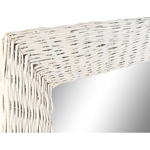 Miroir Blanc Tressé Chic Pour Une Touche D'élégance