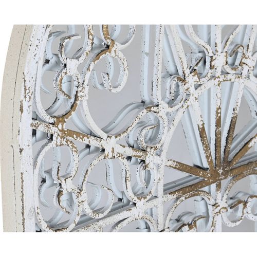 Miroir Blanc Métal Effet Vieilli Pour Charme Élégant