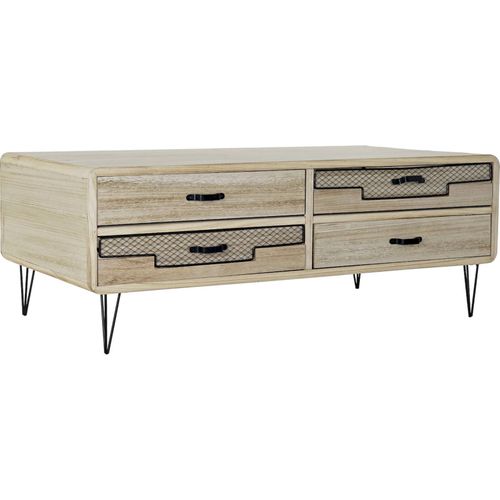 Meuble TV En Paulownia Élégant Et Métal Noir