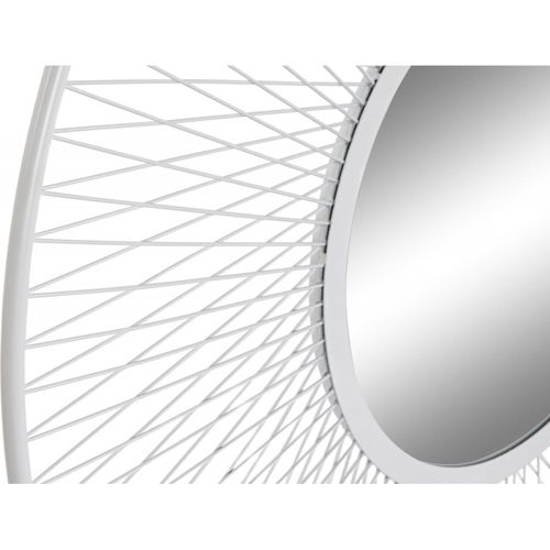 Miroir Élégant Blanc En Métal Pour Intérieur Chic