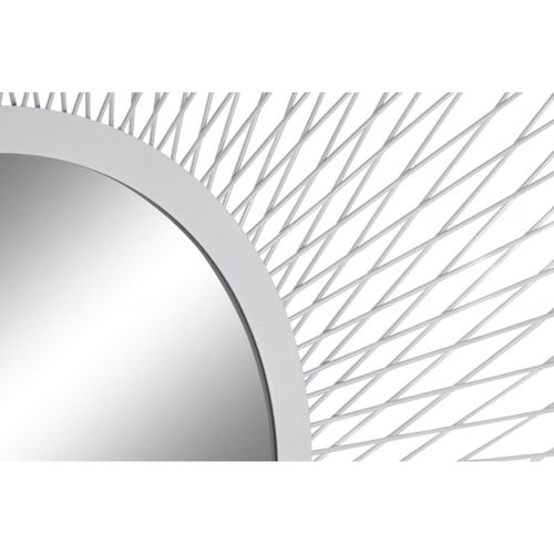 Miroir Élégant Blanc En Métal Pour Intérieur Chic