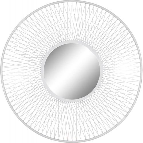 Miroir Élégant Blanc En Métal Pour Intérieur Chic