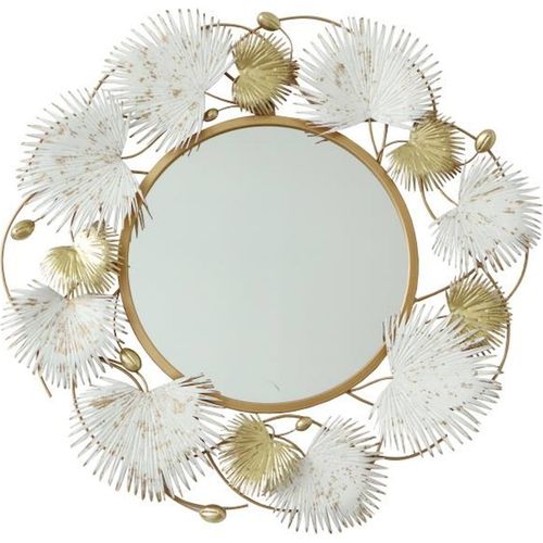 Miroir Élégant Aux Feuilles Dorées Pour Déco Chic