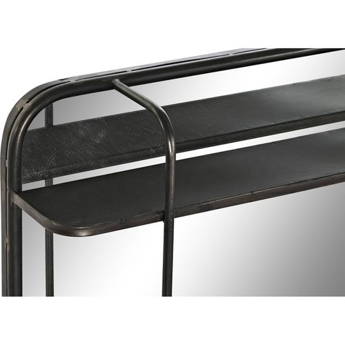 Miroir Mural Chic Et Élégant En Métal Noir