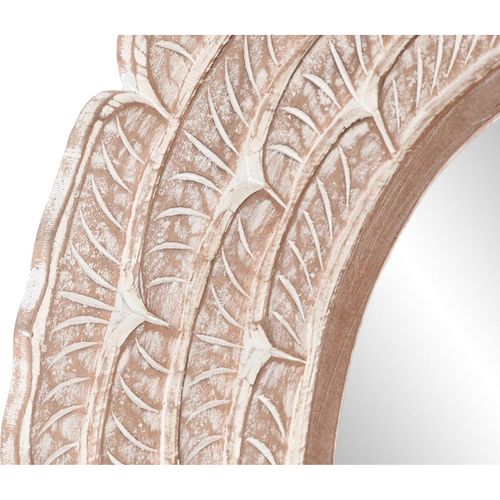 Miroir Élégant En Verre De Mangue Blanc Naturel