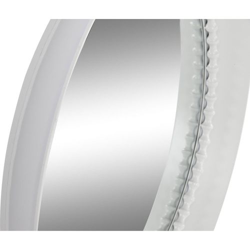 Miroir Élégant Oval Blanc En Métal Pour Intérieur Chic