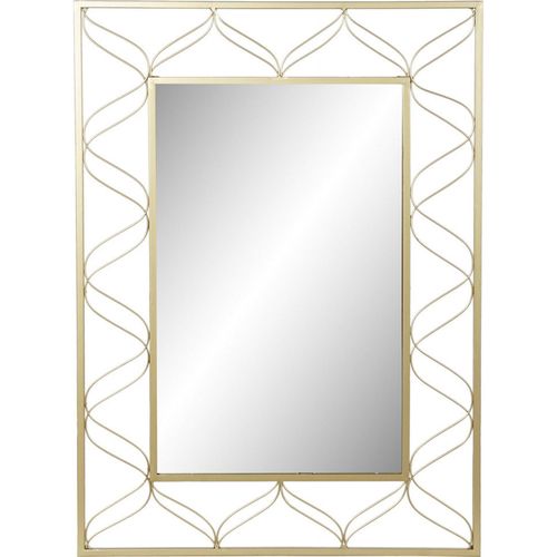 Miroir Élégant En Métal Doré Fait Main Pour Décor Chic