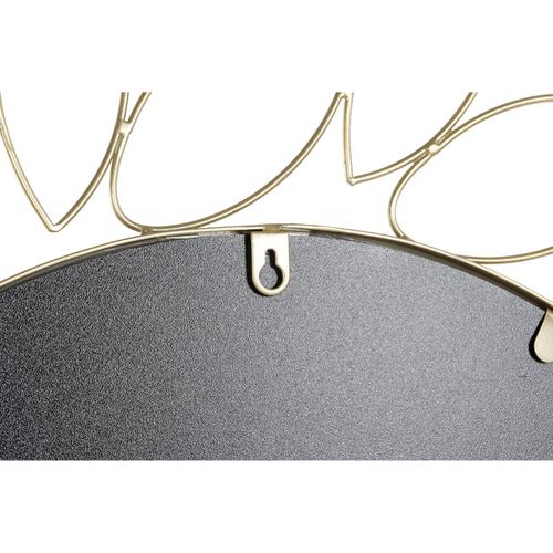 Miroir Floral Élégant Et Lumineux En Métal Doré