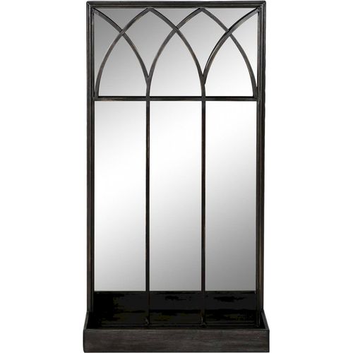 Miroir Élégant Vertical En Métal Noir