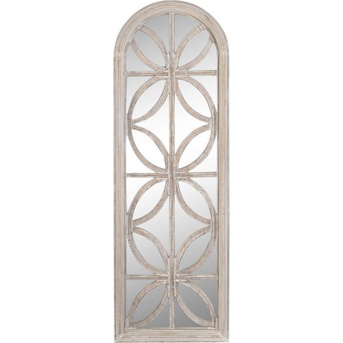 Miroir Style Fenêtre En Bois Blanc Élégant