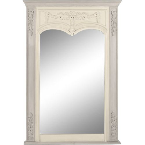 Miroir Mural Élégant En Bois Gris Pour Intérieur Chic