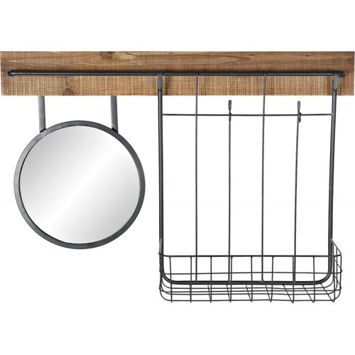 Miroir Mural Élégant Avec Rangement Fonctionnel