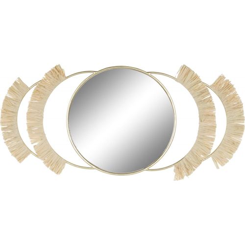 Miroir Mural Doré Franges Design Pour Élégance Unique