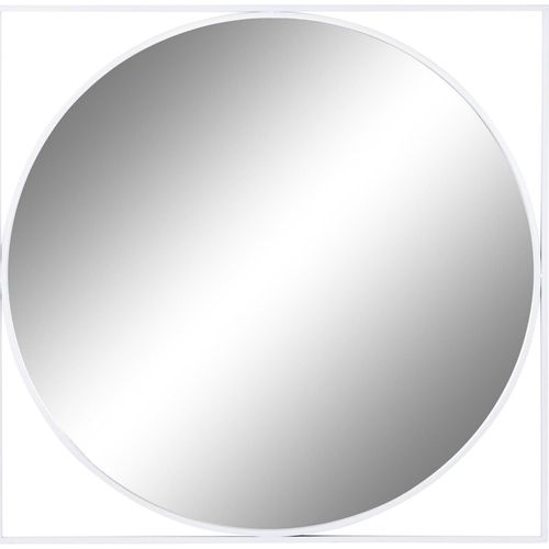 Miroir Rond Fer Blanc Élégant Pour Intérieur Chic