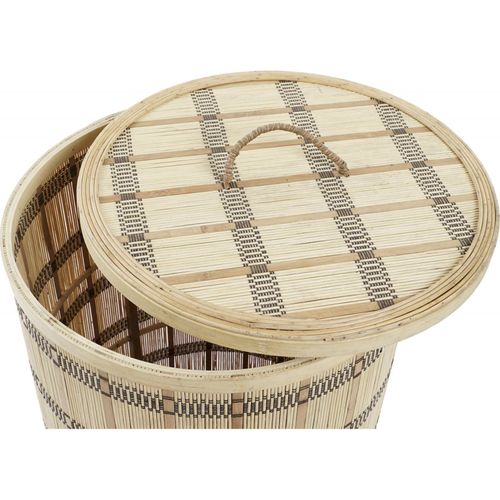 Panier Bambou Tressé Avec Couvercle Éco-chic
