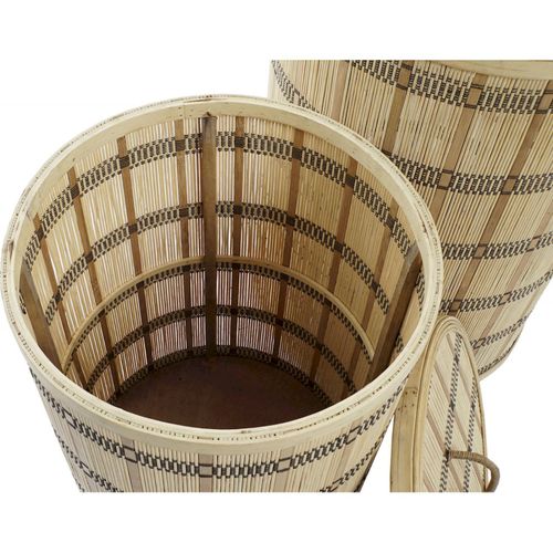 Panier Bambou Tressé Avec Couvercle Éco-chic