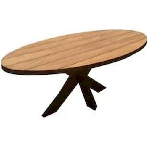 Table Basse Bois Naturel Et Métal Noir Élégance Salon