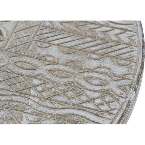 Table Basse Élégance Bois Blanc Et Métal Doré