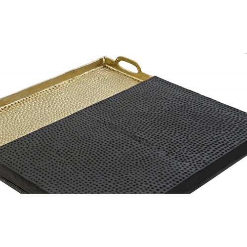 Table Basse Élégance Dorée Et Finition Noire Premium