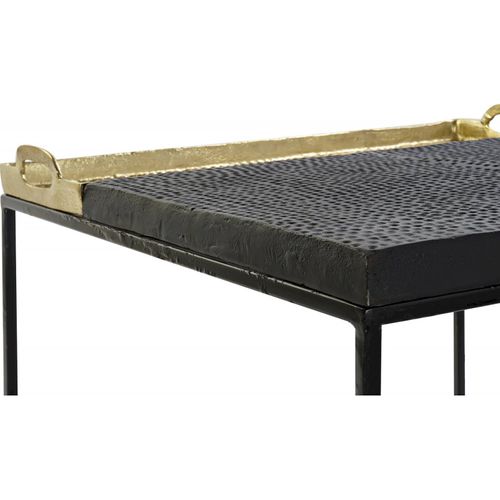 Table Basse Élégance Dorée Et Finition Noire Premium