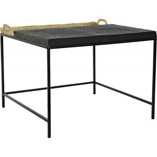 Table Basse Élégance Dorée Et Finition Noire Premium