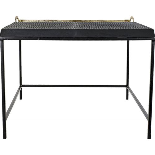 Table Basse Élégance Dorée Et Finition Noire Premium