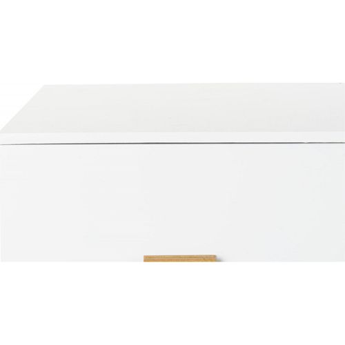 Table Basse Design Blanc Marron Avec Rangement
