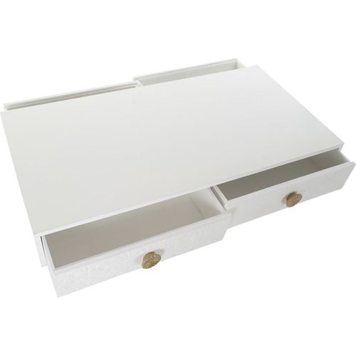 Table Basse Design Mandala En Blanc Et Doré Élégante