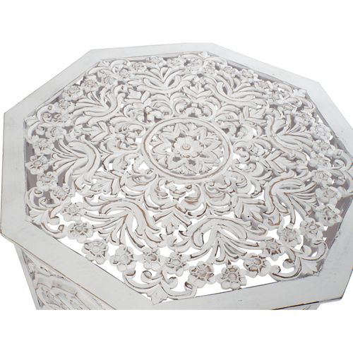 Table Basse Design Blanc Vieilli Élégante Et Raffinée