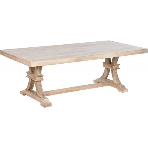 Table Basse Élégance Bois De Manguier Blanc