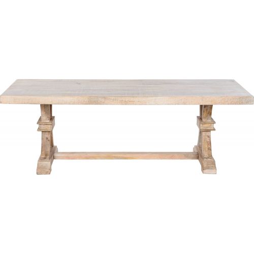 Table Basse Élégance Bois De Manguier Blanc