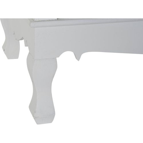 Table Basse Élégante Blanche Avec Rangement Intégré