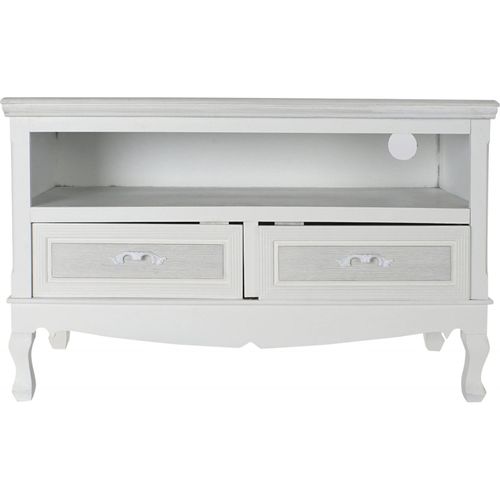Table Basse Élégante Blanche Avec Rangement Intégré