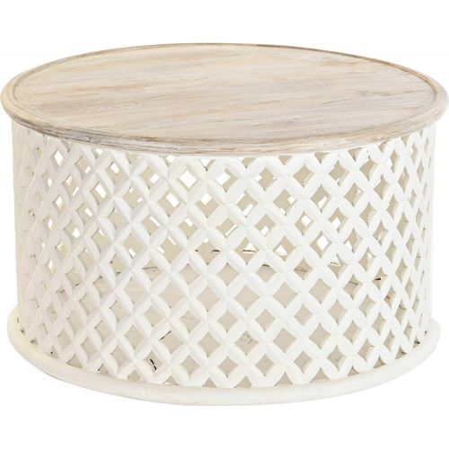 Table Basse En Bois Blanc Élégante Et Moderne